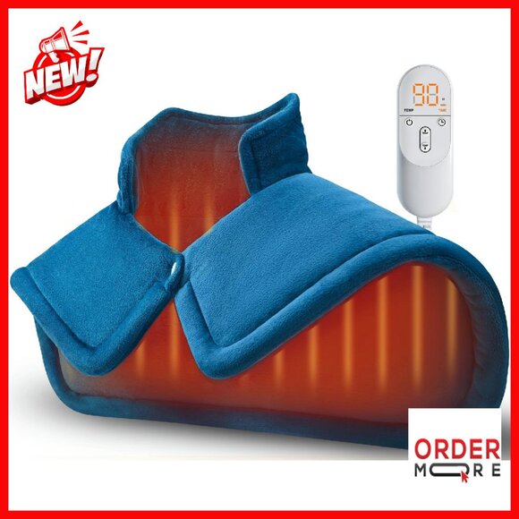 Weighted Electric Heating Pad for Neck Shoulders Pain Relief 6 Heat Settings